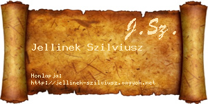 Jellinek Szilviusz névjegykártya